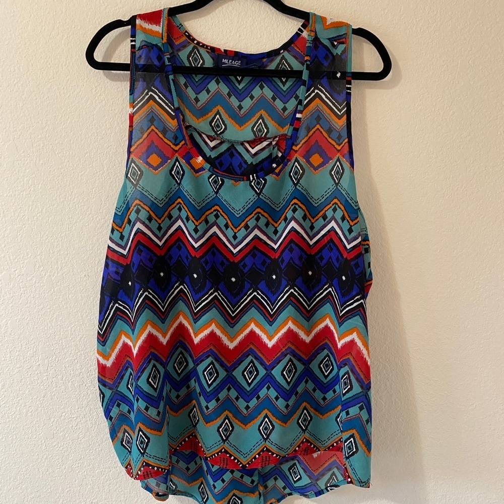 Western Print Racerback Tank - Picture 10 of 10